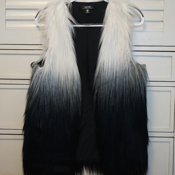 Women's Ombre Faux Fur Vest - Picture 1 of 4